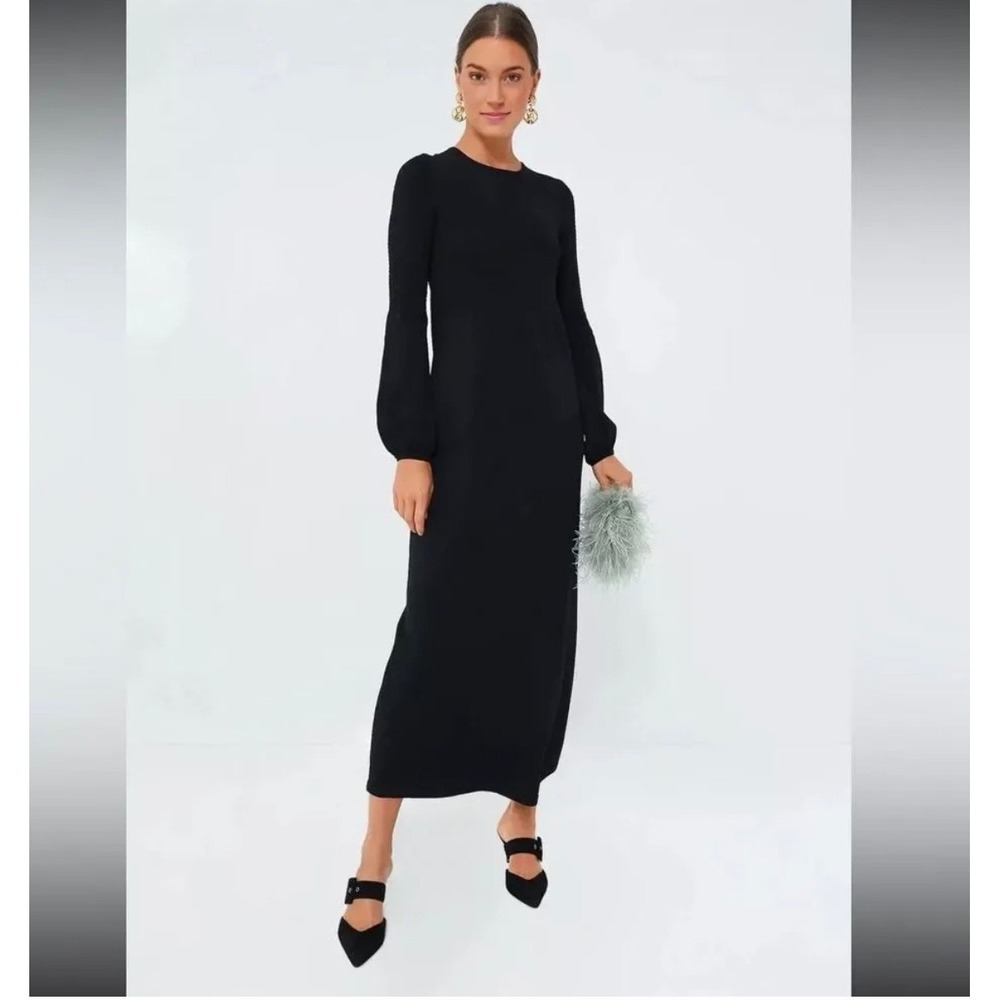Pomander Place Tuckernuck Black Double Knit Lennox Maxi Sweater Dress XXXL NWT